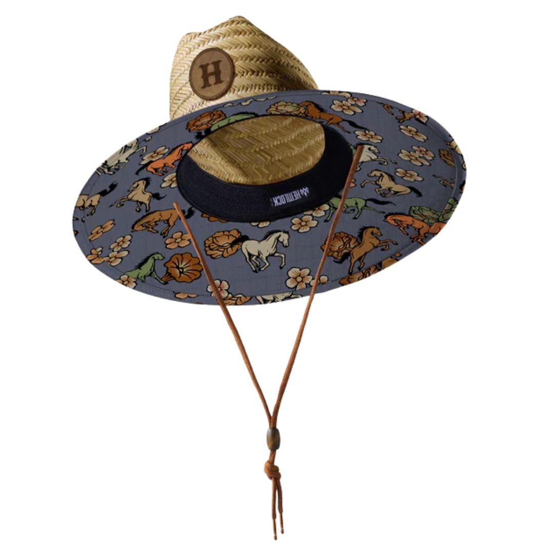 Hemlock Floral Broncos Signature Lifeguard Straw Hat